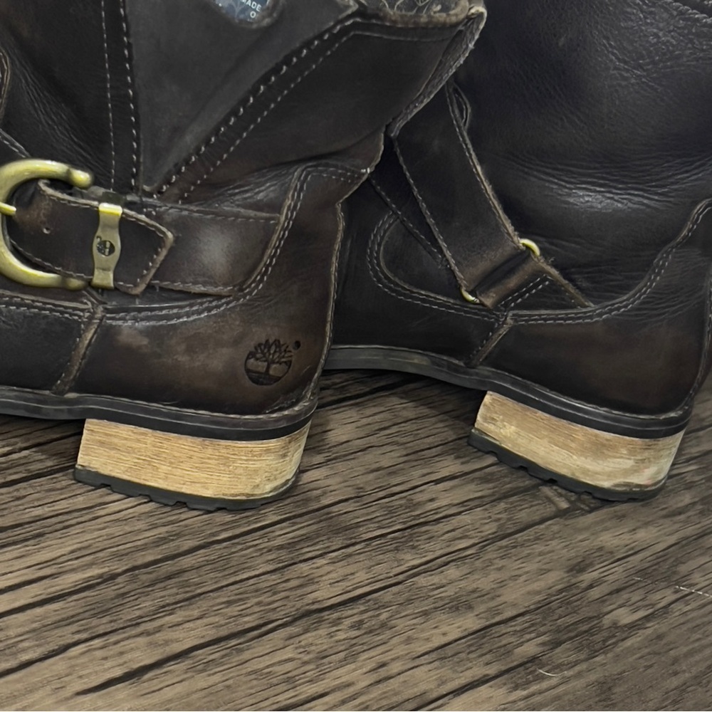 TIMBERLAND  Size 7.5 Earthkeepers Ankle Boot. Gold Buckle Strap Western … - Picture 5 of 10